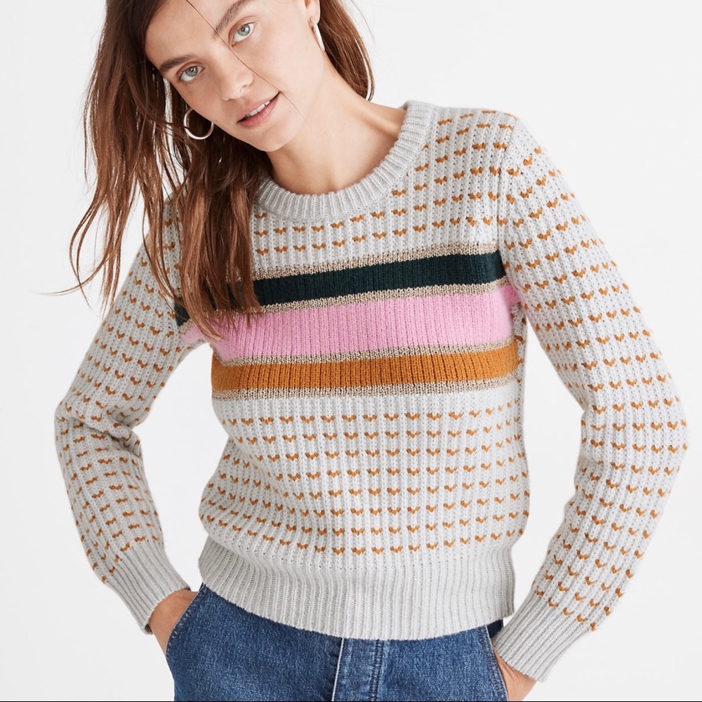 Madewell Striped Barfield Sweater